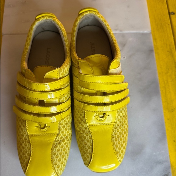 Vintages yellow Lacoste Patterned Sneakers - Picture 6 of 8